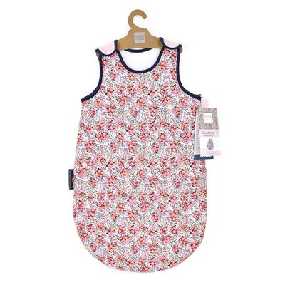 Doudou et Compagnie – Saco de Dormir Boh'aime Faon – Saco de Dormir Rosa Floral para bebé de 0 a 6 Meses, 70 cm, Capullo Suave, Comodidad para el sueño, Apertura a presión, Regalo de Nacimiento –