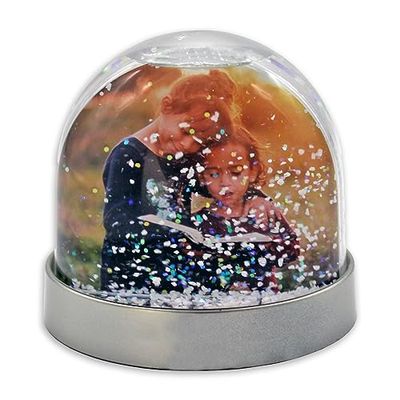 METALLIC Snow Dome Base (Grey Plastic)