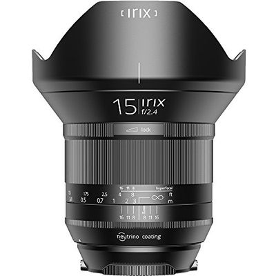 irix Ultra grande lente angular Blackstone 15 mm f2,4 95 mm rosca de filtro de tamanho completo, etiqueta brilhante, otimizada lente anel de foco