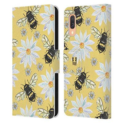 Head Case Designs Bijen Aquarel Insecten Lederen Boek Portemonnee Case Cover Compatibel Voor Samsung Galaxy A40 (2019)