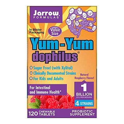 Jarrow Formulas Yum-Yum Dophilus, 1 Billion - 120 Chewable Tabs 120 unidades 135 g