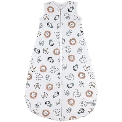 Meyco Sac de Couchage doublé pour Enfants (100% Coton, Fermeture éclair complète, agréable à la Peau, Infroissable, Ajustement Parfait, Taille : 62), Multicolore