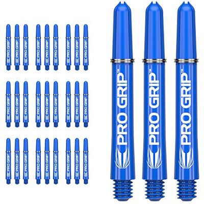 Target Darts Juego de 10 Ejes Pro Grip, Total 30 Piezas Vuelos para Dardos, Unisex, Azul, 41 mm