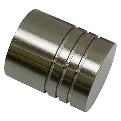 Gardinia Botão final, metal, aparência de aço, Ø 2 cm, 2