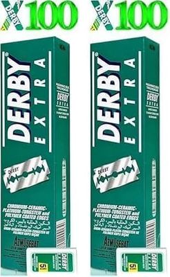 Derby Extra Double Edge Safety Razor Blades - Pack of 200 Blades
