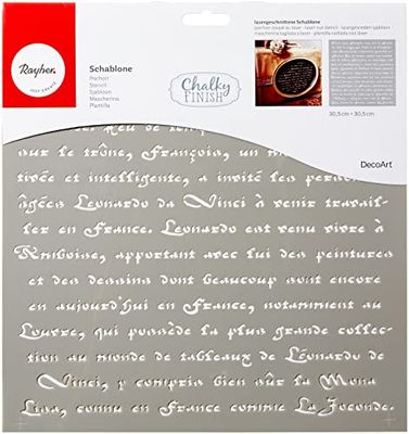 Rayher Palmilha de caligrafia francesa, 30,5 x 30,5 cm, poliéster, artesanato e decoração, 38908000