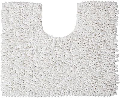 Sealskin Twist Pedestal Mat, Microfibre, White, 45 x 3 x 50 cm