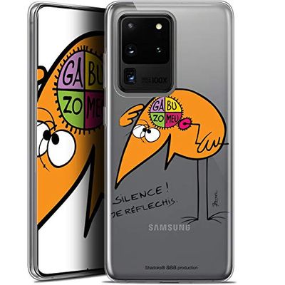 Caseink fodral för Samsung Galaxy S20 Ultra (6.9) [officiell licenssamlare Shadoks® Design Silence! - mjuk - ultratunn]