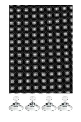 GARDINIA, Flexible sun protection, Translucent, 6 Suction Cups Included, Black, 60 x 120 cm