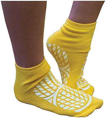 Aidapt Chaussettes Antidérapantes Double Face Taille 45-47 Jaune