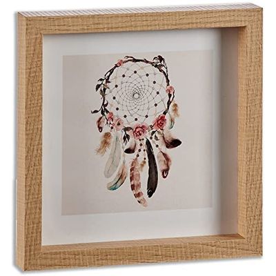 Gift Decor S3606496 Ram MDF & Trä, Fånga drömmar, 2,5 x 21.5 x 21.5 cm