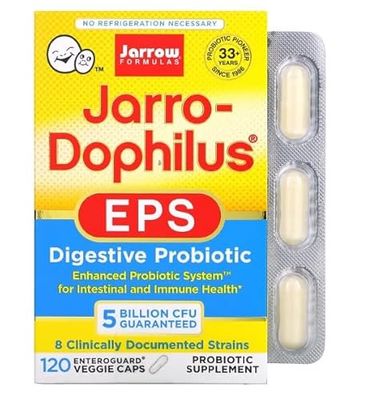 Jarrow Formulas Jarro-Dophilus EPS, 5 Billones, 120 Vcaps, Probiótico Potente, Salud Digestiva e Intestinal