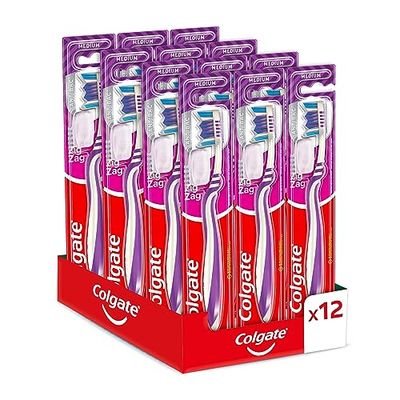 Colgate Zig Zag Lot de 12 brosses à dents en poils de différentes tailles