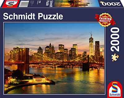 Schmidt Spiele Puzzle- Schmidt Spiele 58189-New York, Puzzle da 2000 Pezzi, Multicolore, 58189