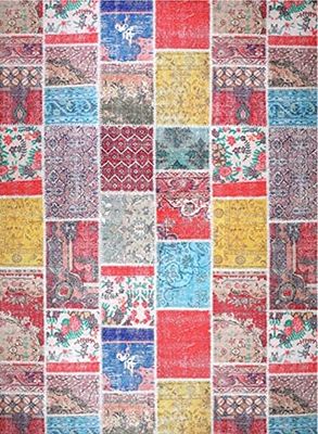 MANI TEXTILE TPS_TETRIS_FRO_80 Tappeto, Poliestere, 80 x 150 cm, Freddo
