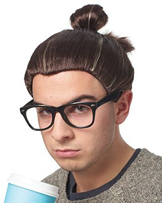Costume Culture Franco Man Bun Wig (Brown) Standard