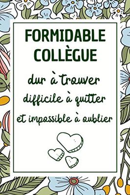 Formidable Collègue: idée cadeau depart collegue Travail femme , Carnet de Note 107 pages , cadeau départ retraite humoristique , Alternative carte depart collègue , Journal Intime Bonne Continuation