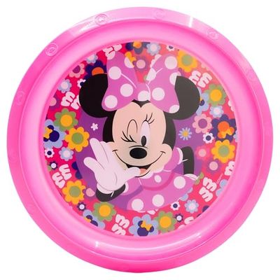 Plato infantil reutilizable de plástico de Minnie