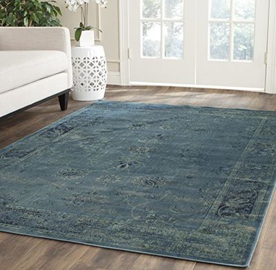 SAFAVIEH Tapis Traditionnel Pour Salon, Salle à manger, Chambre à coucher - Vintage Collection, Tapis à poil court, Turquoise et Multi, 201 X 279 cm