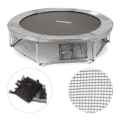 relaxdays Cadre Trampoline Protection Filet de sécurité pour Le Sol Accessoire Jardin Ø 182 cm, Noir Jeunesse Unisexe, 40.00 x 246.00 x 0.20 cm