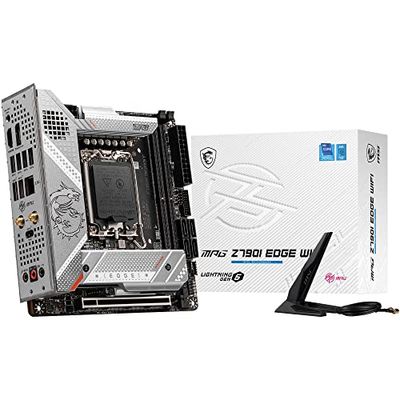 MSI MPG Z790I EDGE WIFI, Mini-ITX, Supporta Processori Intel Core di 12a e 13a Generazione, LGA 1700 - 105A SPS VRM, DDR5 Memory Boost 8000+MHz/OC, PCIe 5.0 x16, 2 x M.2 Gen4, Wi-Fi 6E