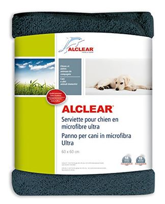 ALCLEAR A257341M Serviette pour Chien en Microfibre Ultra Gris Dimensions 60 x 60 cm