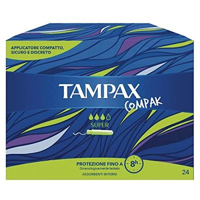 Tampax Compak Super X24 - Cones com aplicador