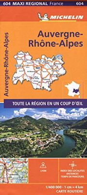 AUVERGNE-RHONE-ALPES, France - Michelin Maxi Regional Map 604: Map (France Maxi Regional)