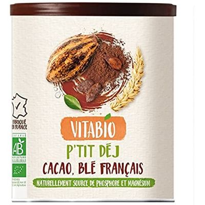 Vitabio Poudre Cacaotée Bio P'tit Dej Cacao 500 g