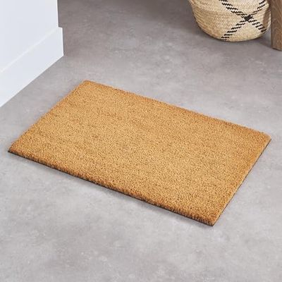 Comart - Zerbino Natural in Cocco - 40x70 cm - Zerbino per Ingresso Esterno e Interno - Fondo in PVC Antiscivolo - Tappeto Fuori Porta - Asciugapassi Facile da Pulire e Resistente - Rettangolare