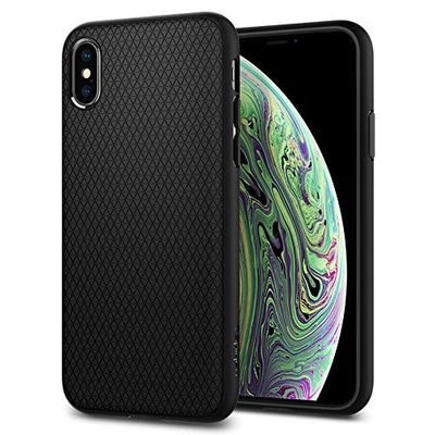 Spigen Liquid Air hoesje Compatibel met iPhone XS Compatibel met iPhone X -Black
