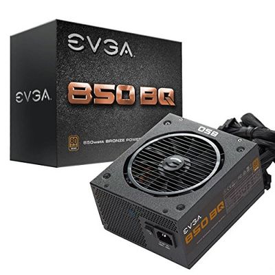 EVGA 850 Bq, 80+ Bronze 850W, Semi Modular, Includes Free Power on Self Tester, Power Supply 110-Bq-0850-V3, Black