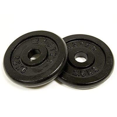 MASTER Adulti Pesi Set di Pesi 2 X 2,5 kg, Nero, One Size