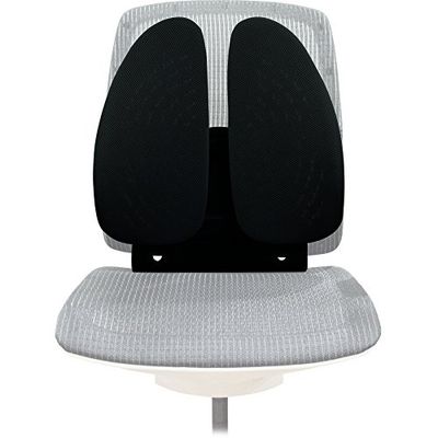 Fellowes Rugsteun Back Angel - ergonomisch rugkussen voor bureaustoelen - twee vleugels voor individueel ergonomisch comfort op kantoor en thuiskantoor - zwart
