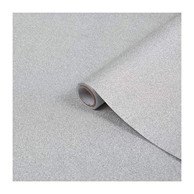 d-c-fix vinilo adhesivo muebles Plata brillo autoadhesivo impermeable decorativo para cocina, armario, puerta, mesa papel pintado forrar rollo láminas 67,5 cm x 2 m