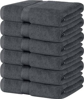 Simpli-Magic 79405 Asciugamani da bagno, grigio, 63 x 127 cm, per piscina, spa e palestra, asciugamani leggeri e altamente assorbenti ad asciugatura rapida