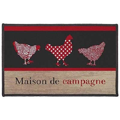 Douceur d'Intérieur Maison de Campagne - Tappeto Decorativo Rettangolare, Multicolore, 50 x 80 cm