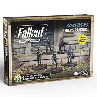 Modiphius Entertainment | Fallout Wasteland Warfare | Survivors: Reilly's Rangers | Miniatures | Unpainted