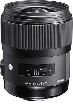 Sigma 340306 35 mm / F 1,4 DG HSM - alvo para Nikon (distância focal fixa 35 mm, abertura f/1,4-16) cor preta