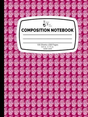 Mini Mug Pattern Red Violet Composition Notebook