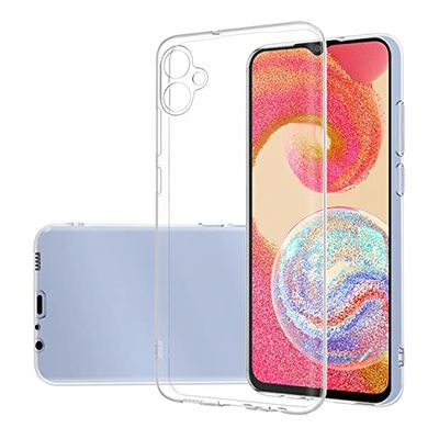 Fyxkljv stijlvol transparant design, dunne anti-vingerafdrukcoating voor eenvoudig reinigen van smartphonehoesje, geschikt voor Samsung A04E
