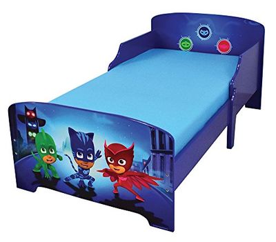 Fun House 712868 Pyjamasques Lit pour Enfant 140X70 cm avec Lattes, Bleu