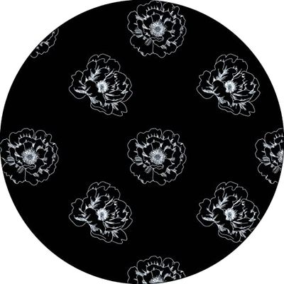Bonateks, Tappetino per mouse rotondo con stampa digitale, base antiscivolo, per ufficio e casa, diametro: 22 cm