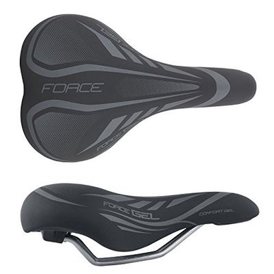 Force Comfort Gel Tourist Negro Sillin Bicicleta, Adultos Unisex, Talla única