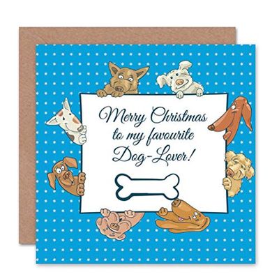 Wee Blue Coo CARD CHRISTMAS XMAS MERRY DOG LOVER POOCH FUN PRESENT GIFT