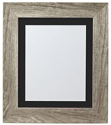 FRAMES BY POST Hygge Fotolijst, kunststof glas, grijze as met zwarte steun, 50 x 40 cm Afbeeldingsformaat 16 x 12 inch