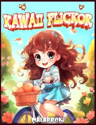 Kawaii Flickor Målarbok: 40 humoristiska och förtrollande anime-flickor och scener att färglägga.
