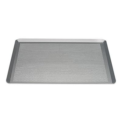 patisse 03640 – Plaque à Pâtisserie Perforée avec rebords – Silver-Top - Acier revêtu, gris argenté 40x30cm