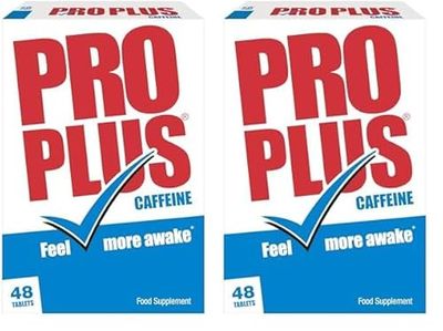 PRO PLUS 48 Tablets - Caffeine Tablets - Sugar Free (Pack of 2)