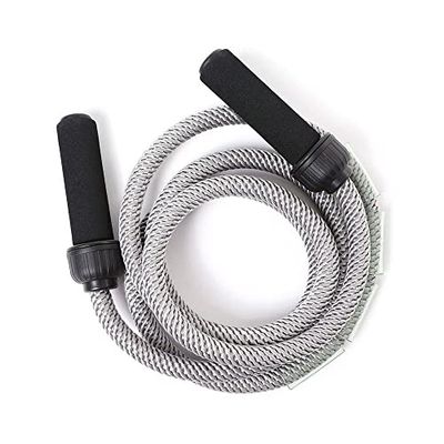 66fit Heavy Jump Rope (Grey) For Fat Burning, Muscle Building, Cardio, Boxing, Workout